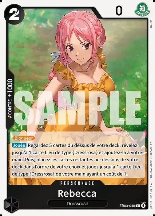Carte One Piece française EB03-048 Rebecca