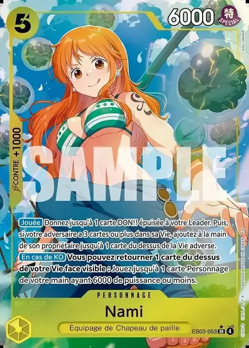 Carte One Piece française EB03-053 Nami (version 2)