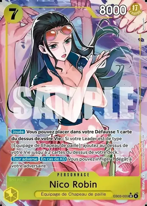 Carte One Piece française EB03-055 Nico Robin (version 2)