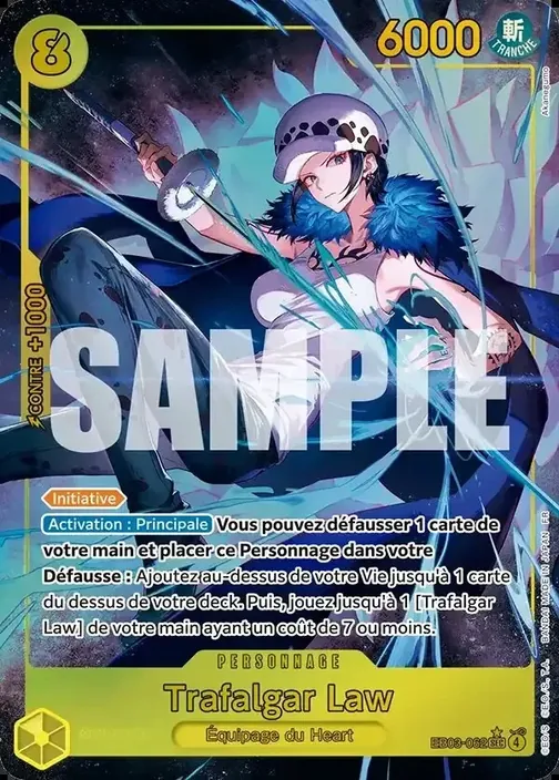 Carte One Piece française EB03-062 Trafalgar Law (version 2)