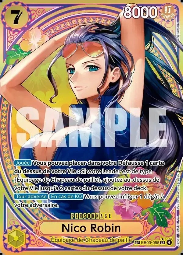 Carte One Piece française Nico Robin EB03-055 SP