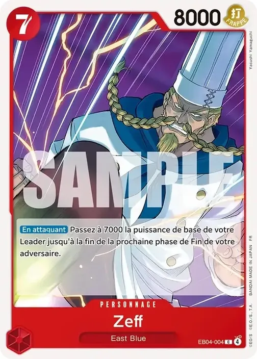 Carte One Piece française EB04-004 Zeff