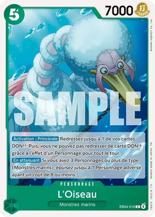 Carte One Piece française EB04-016 Bird Neptunian