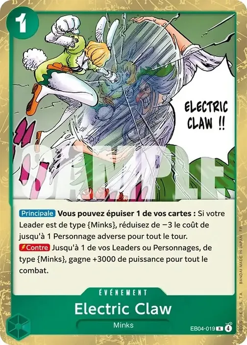 Carte One Piece française EB04-019 Eleclaw