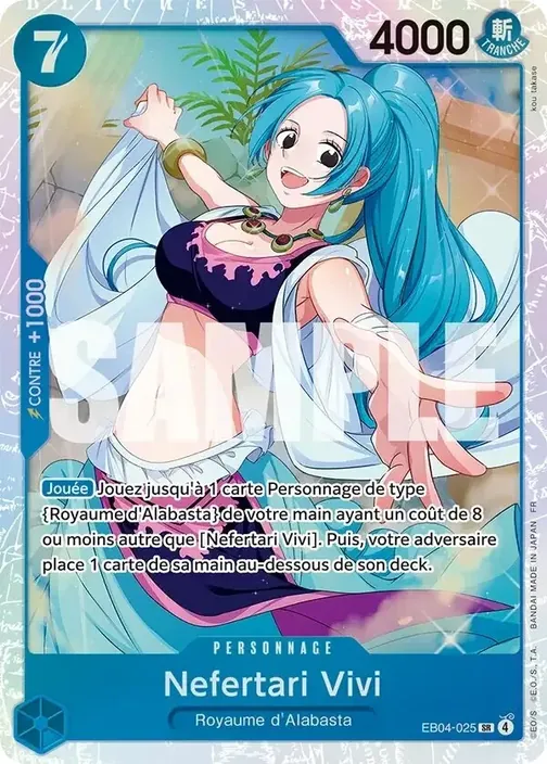 Carte One Piece française EB04-025 Nefeltari Vivi