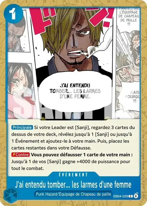 Carte One Piece française EB04-029 I Heard the Sound...of a Lady's Teardrops Falling