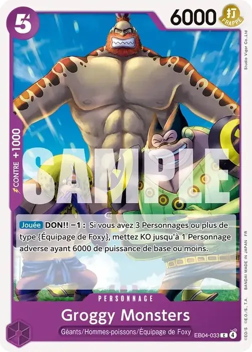Carte One Piece française EB04-033 Groggy Monsters