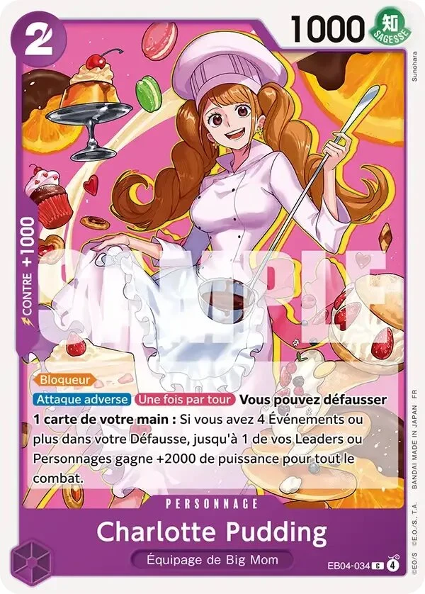 Carte One Piece française Charlotte Pudding EB04-034 C