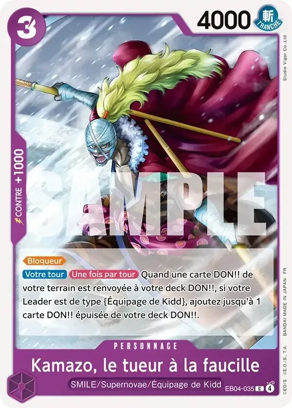 Carte One Piece française Hitokiri Kamazo EB04-035 C
