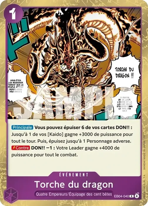 Carte One Piece française EB04-040 Flame Dragon Torch