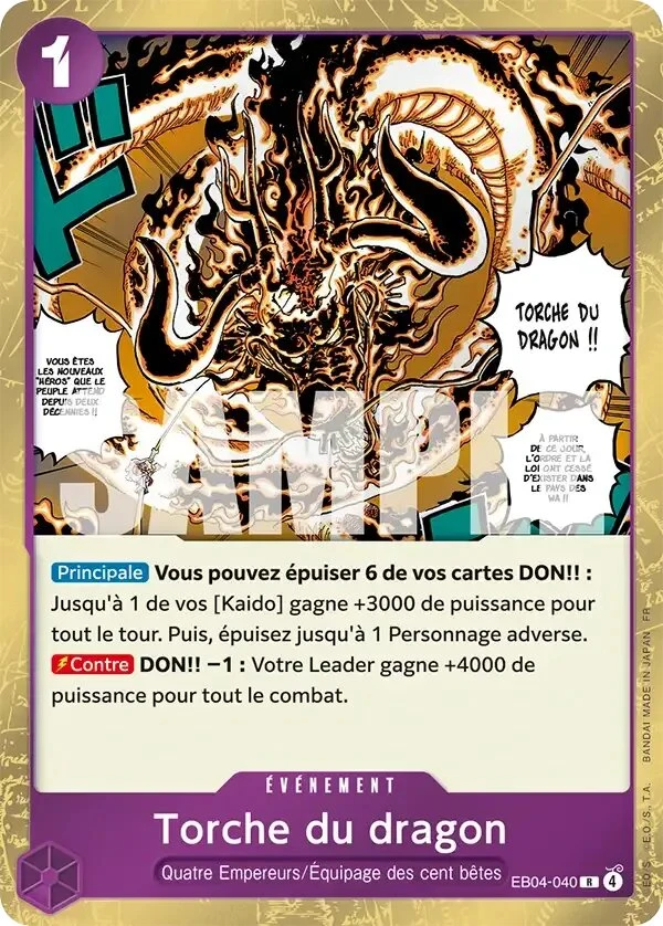 Carte One Piece française Flame Dragon Torch EB04-040 R