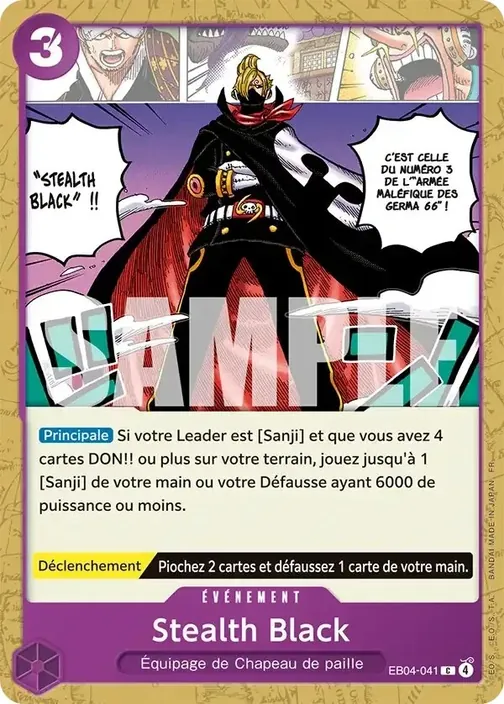Carte One Piece française EB04-041 Stealth Black