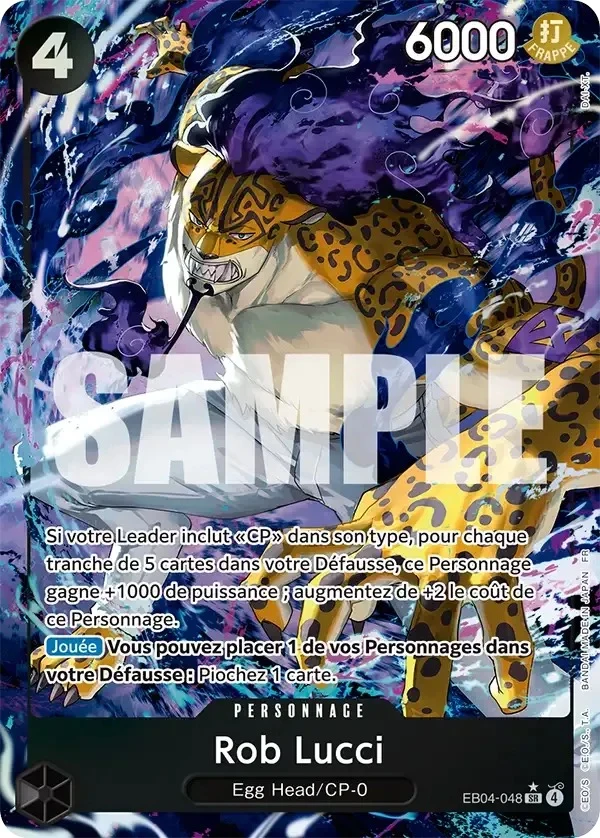 Carte One Piece française Rob Lucci EB04-048 SR