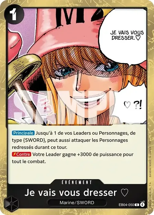 Carte One Piece française EB04-050 Je vais vous dresser ♡