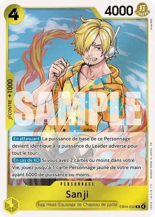 Carte One Piece française EB04-052 Sanji
