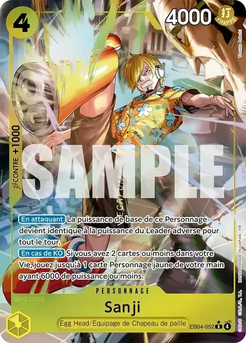 Carte One Piece française EB04-052 Sanji (version 2)