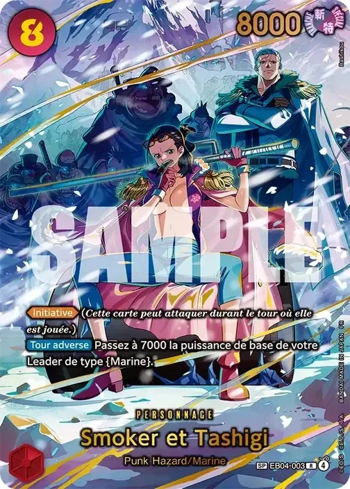Carte One Piece française EB04-003 Smoker et Tashigi (version 2)