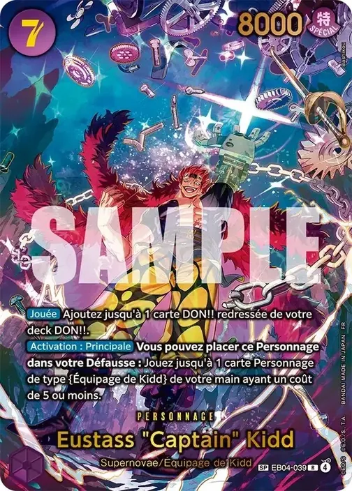 Carte One Piece française EB04-039 Eustass "Captain" Kidd (version 2)