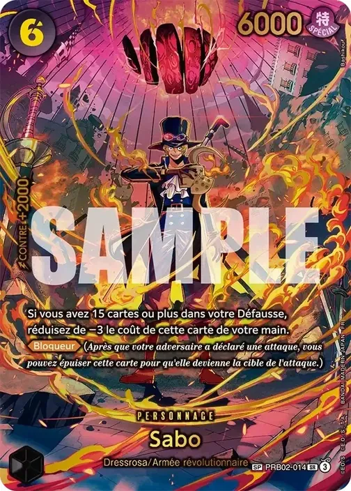 Carte One Piece française PRB02-014 Sabo