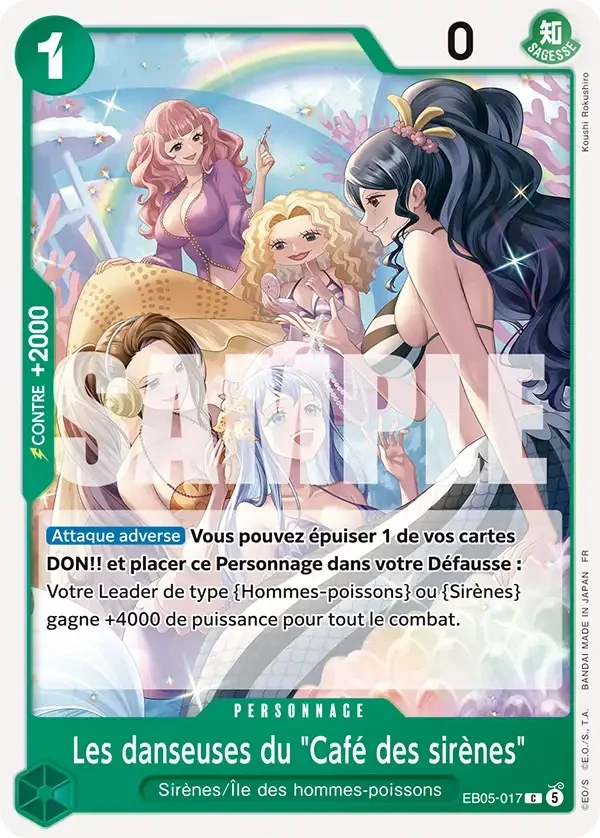 Carte One Piece française Les danseuses du "Café des sirènes" EB05-017 C