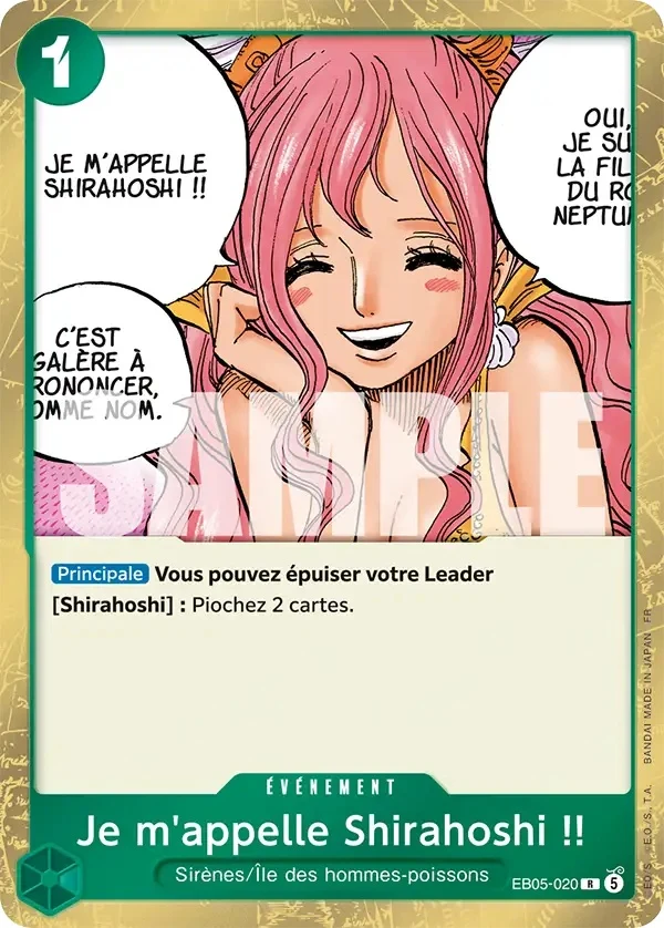 Carte One Piece française Je m'appelle Shirahoshi !! EB05-020 R
