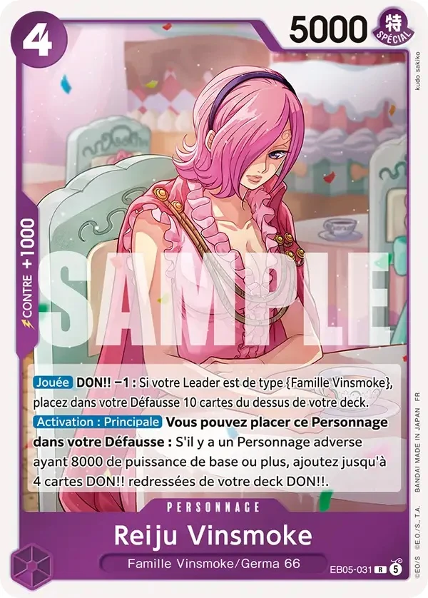 Carte One Piece française Reiju Vinsmoke EB05-031 R