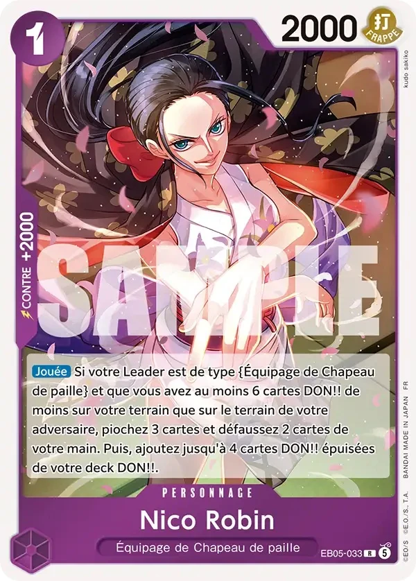 Carte One Piece française Nico Robin EB05-033 R