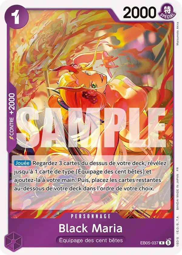 Carte One Piece française Black Maria EB05-037 R