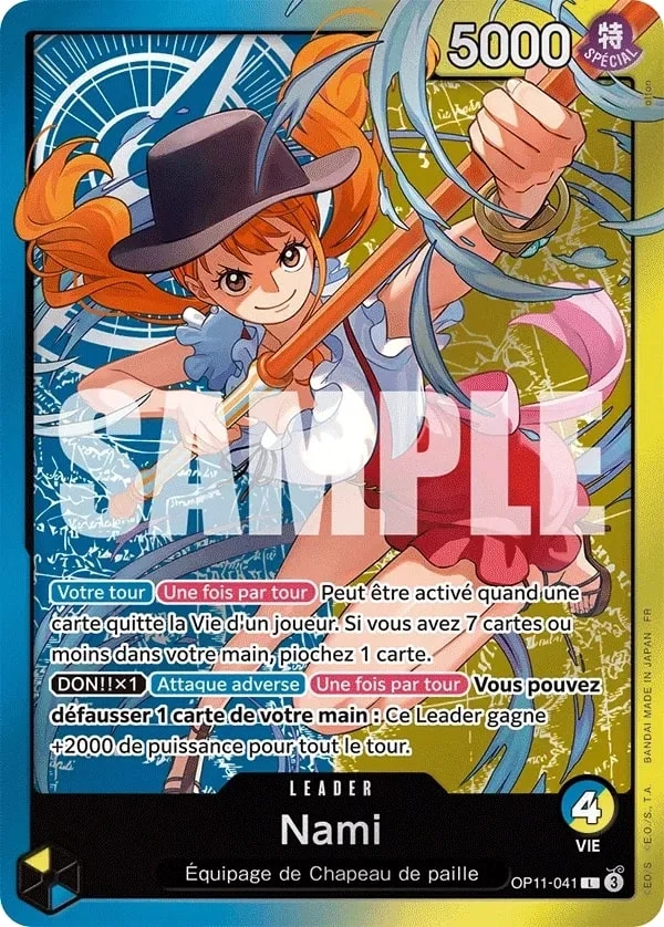 Carte One Piece française Nami OP11-041 L