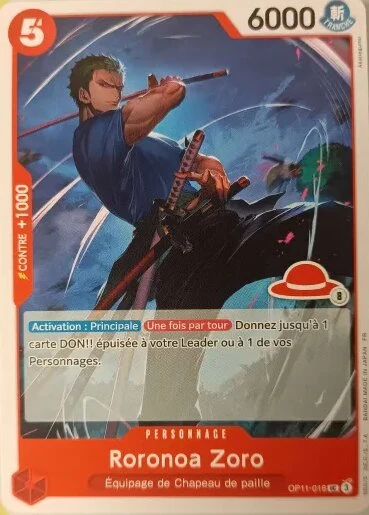 Carte One Piece française OP11-016 Roronoa Zoro