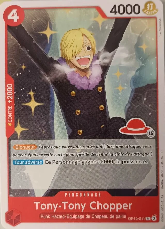 Carte One Piece française Tony-Tony Chopper OP10-011 R