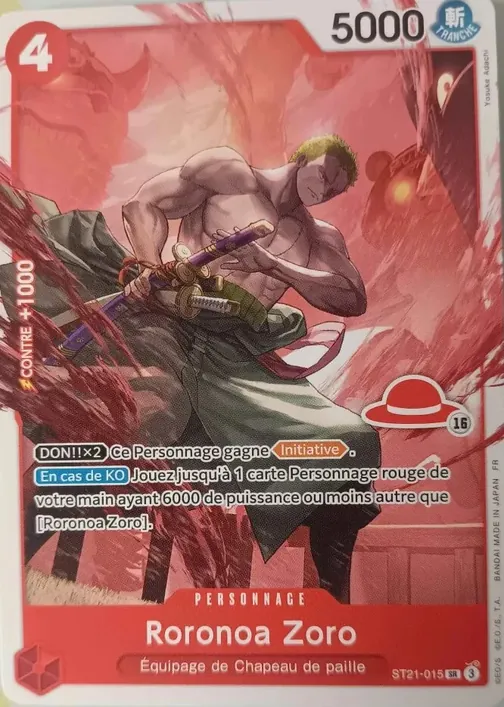 Carte One Piece française ST21-015 Roronoa Zoro (version 2)