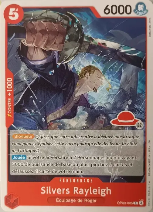 Carte One Piece française OP09-005 Silvers Rayleigh (version 2)