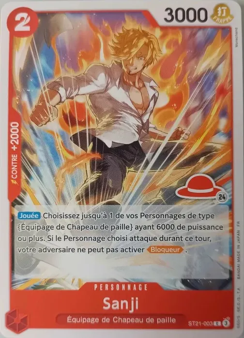 Carte One Piece française ST21-003 Sanji (version 2)