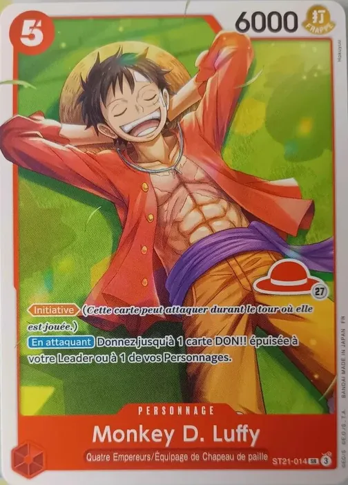 Carte One Piece française ST21-014 Monkey D. Luffy (version 2)