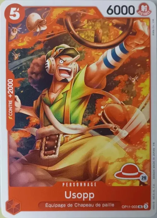 Carte One Piece française OP11-003 Usopp (version 3)