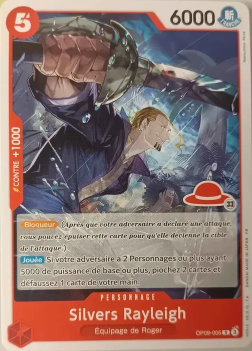 Carte One Piece française OP09-005 Silvers Rayleigh (version 3)