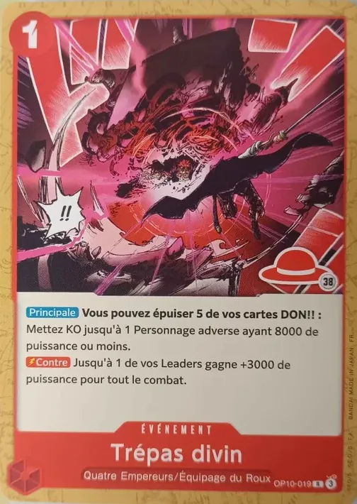 Carte One Piece française OP10-019 Trépas divin (version 2)