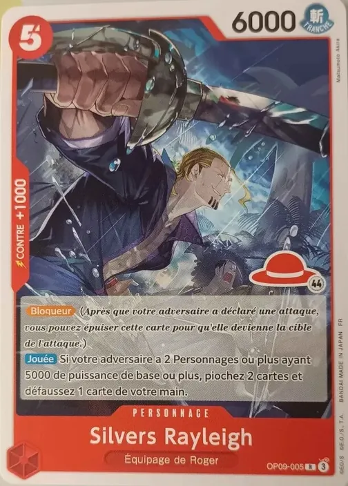 Carte One Piece française OP09-005 Silvers Rayleigh (version 4)