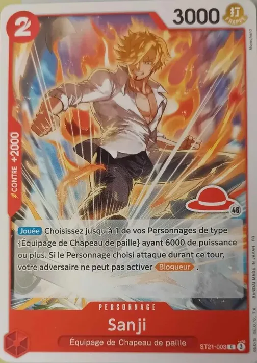 Carte One Piece française ST21-003 Sanji (version 4)