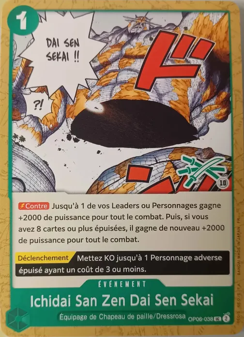 Carte One Piece française OP06-038 Ichidai San Zen Dai Sen Sekai