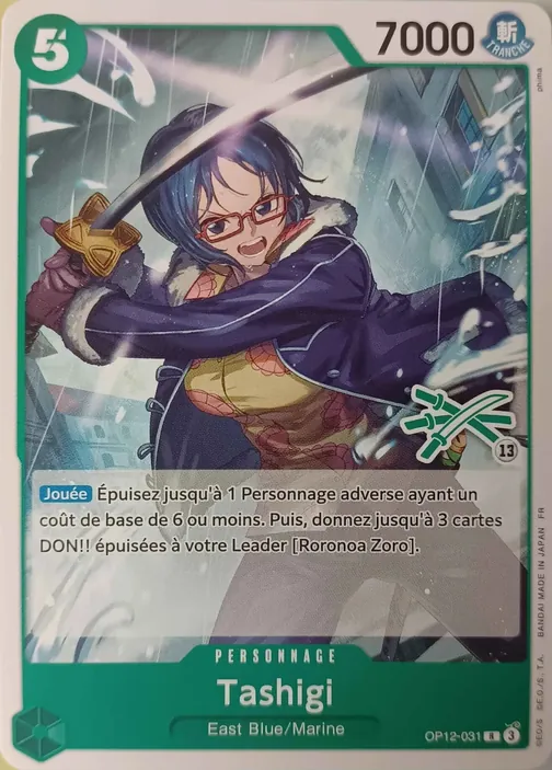 Carte One Piece française OP12-031 Tashigi