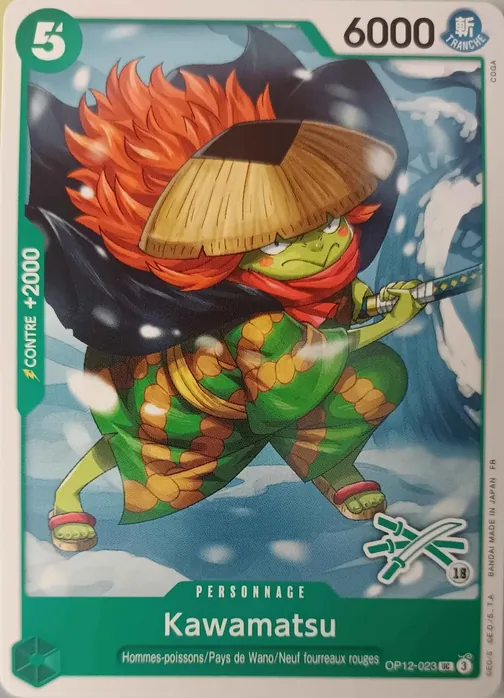 Carte One Piece française OP12-023 Kawamatsu (version 2)
