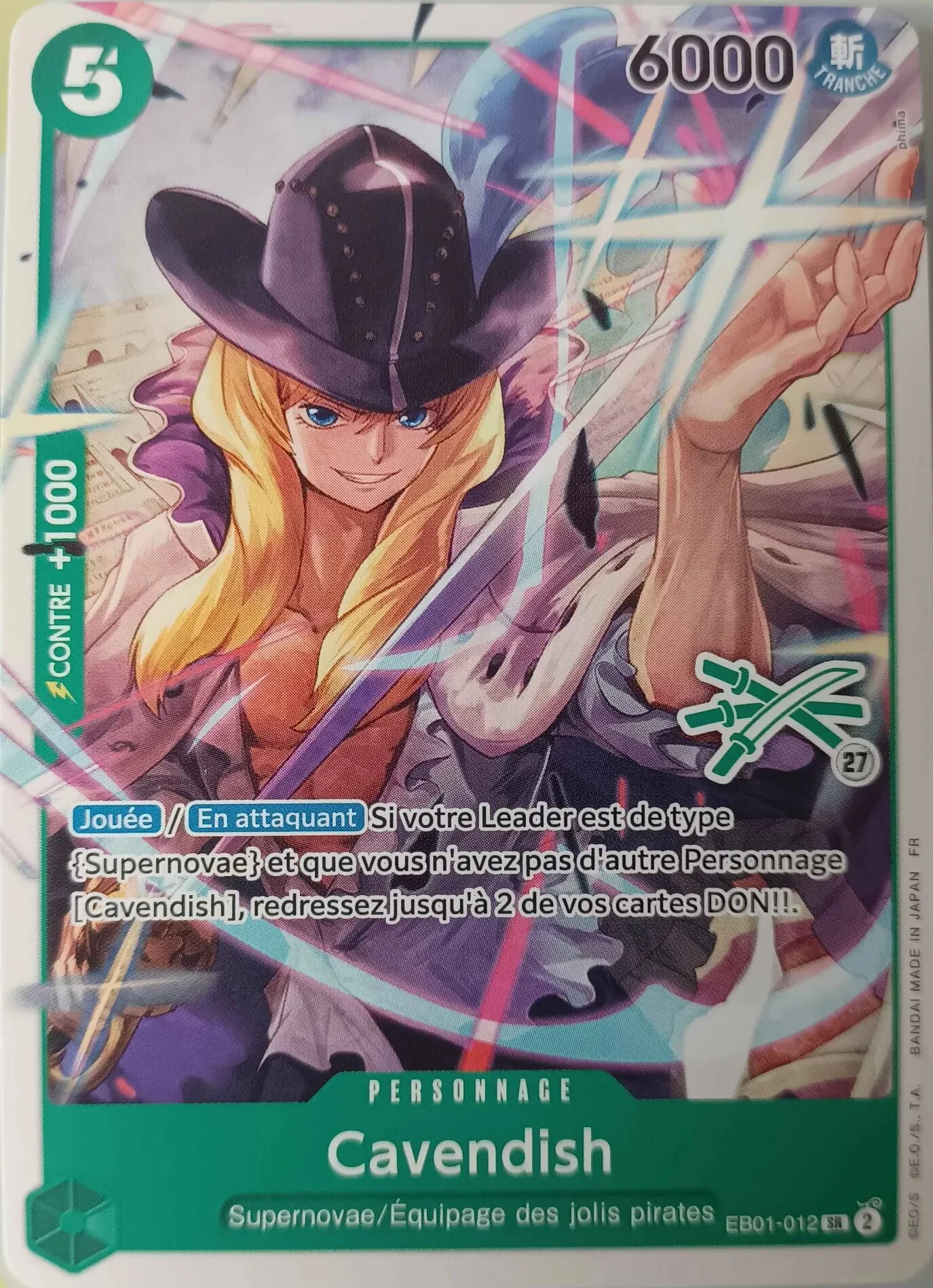 Carte One Piece française Cavendish EB01-012 SR