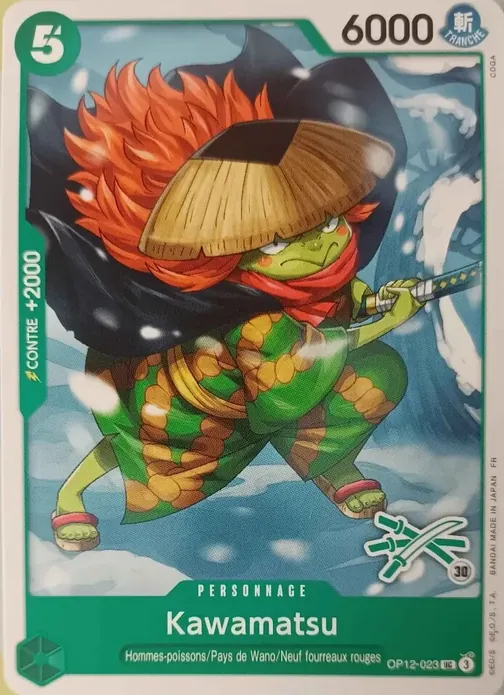 Carte One Piece française OP12-023 Kawamatsu (version 3)