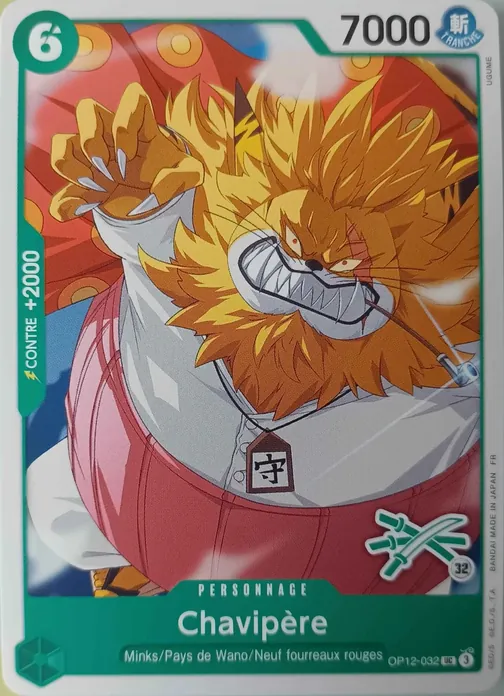 Carte One Piece française OP12-032 Chavipère (version 3)