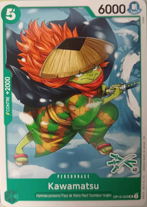 Carte One Piece française OP12-023 Kawamatsu (version 4)