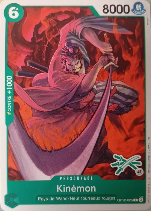 Carte One Piece française OP12-025 Kinémon (version 4)