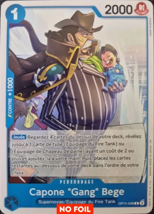 Carte One Piece française OP11-048 Capone "Gang" Bege