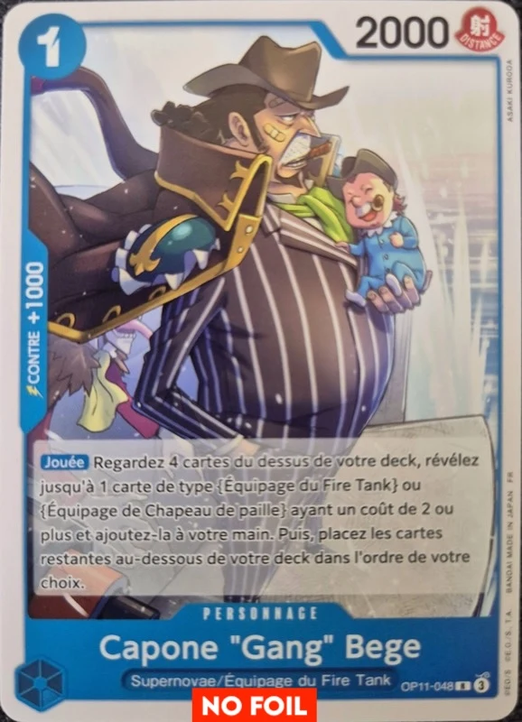 Carte One Piece française Capone "Gang" Bege OP11-048 R